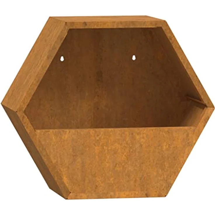vidaXL Wand-Pflanzkübel, 2er Set aus rostigem Cortenstahl, 30x10x25 cm – Bild 6