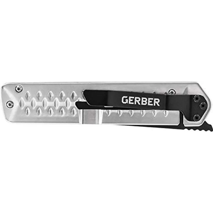 Gerber Taschenklappmesser mit Taschenclip, Klingenlänge: 8,8 cm, Ayako Folding Pocket, Silber/Schwarz, Rostfreier Stahl, 30-001667 – Bild 2
