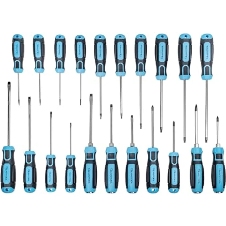 Brüder Mannesmann Werkzeuge Schraubendreher-Set mit ergonomischen 2-Komponenten-Griffen, 19-teilig – Bild 1
