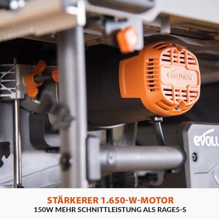 Evolution Power Tools R255TBL Tischkreissäge, Tragbare Multimaterialsägemaschine mit 85 mm Schnitttiefe und 45° Neigewinkel – Bild 14