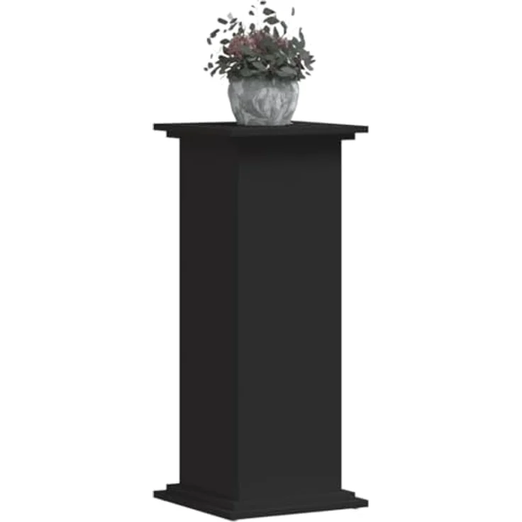 vidaXL Blumenständer Pflanzenständer Schwarz 33x33x80 cm Holzwerkstoff (1 St) - Stabiler und langlebiger Pflanzenständer, einfache Reinigung, zeitloses Design – Bild 3