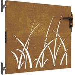 vidaXL Gartentor 85x75 cm Cortenstahl Gras-Design, rostig