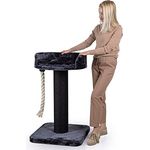 HAPPYPET Premium Kratzbaum Grosse Katzen Stabil - Katzenbaum, Kletterbaum für Maine Coon Ragdoll, Natursisal, Spieltau, Dicker Stamm 18 cm, 100 cm hoch