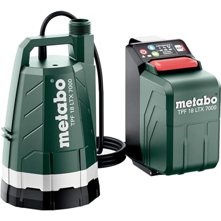 Metabo Akku-Tauchpumpe TPF 18 LTX 7000 601748850, Leistungsstarke Akku-Tauchpumpe zum Auspumpen von Klarwasser, 18V, ohne Akku/Ladegerät – Bild 2