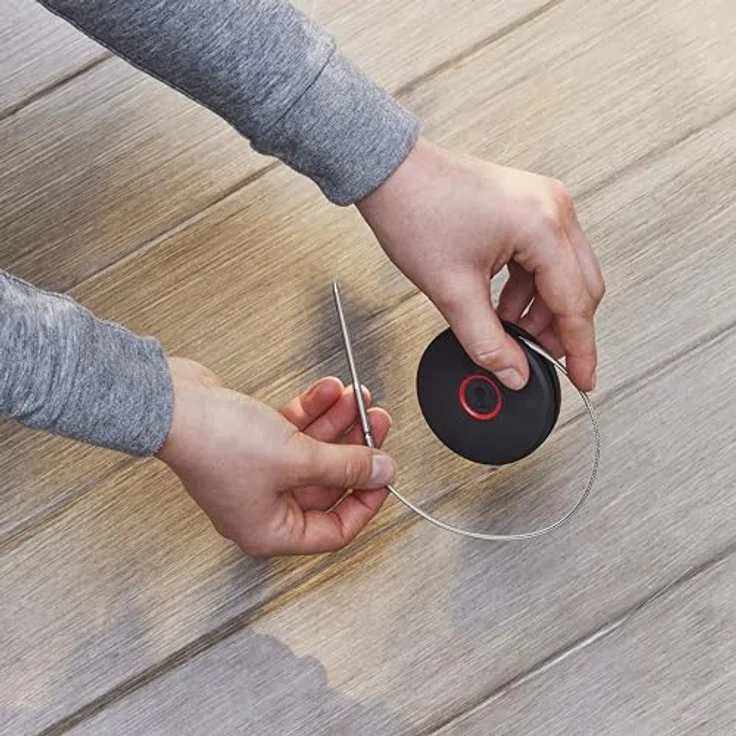 Weber Smart Thermometer mit Grillrost- und Fleischfühler, misst Grill- und Kerntemperatur, drahtlose Verbindung zur Weber App, Schwarz (3400590) – Bild 5