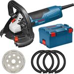 Bosch Professional Betonschleifer GBR 15 CAG (1.500 W Nennaufnahmeleistung, 9.300 min-1 Leerlaufdrehzahl, inkl. Diamanttopfscheibe 125 mm, 3 x Ersatzbürstenkranz, in L-Boxx)