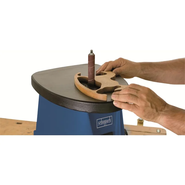 Scheppach Oszillierender Spindelschleifer OSM100 | 450W Leistung | Osz.-Hub 16 mm | inkl. 6x Schleifhülsen | Spindel-Ø 12,7mm | Drehzahl 2000 min-1 – Bild 6