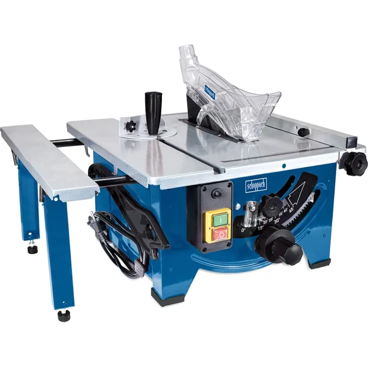 Scheppach Tischkreissäge HS80 (1200W, Sägeblatt Ø 210mm, Schnitthöhe 48mm, Tischgröße 525 x 400 mm) inkl. Längs- und Queranschlag