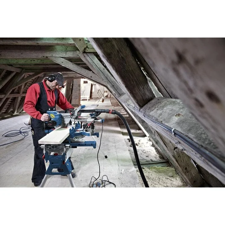 Bosch Kappsäge GCM 8 SJL inkl. Untergestell GTA 2600 Professional (0615990FV8) 312 mm horizontale Schnittkapazität 2-Punkt Staubabsaugung Tiefenanschlag – Bild 5