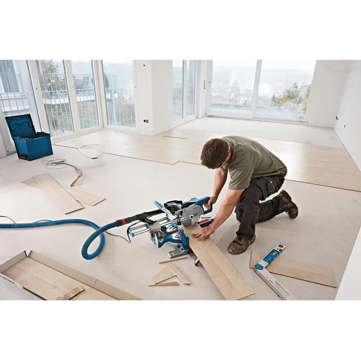 Bosch Kappsäge GCM 8 SJL inkl. Untergestell GTA 2600 Professional (0615990FV8) 312 mm horizontale Schnittkapazität 2-Punkt Staubabsaugung Tiefenanschlag – Bild 8