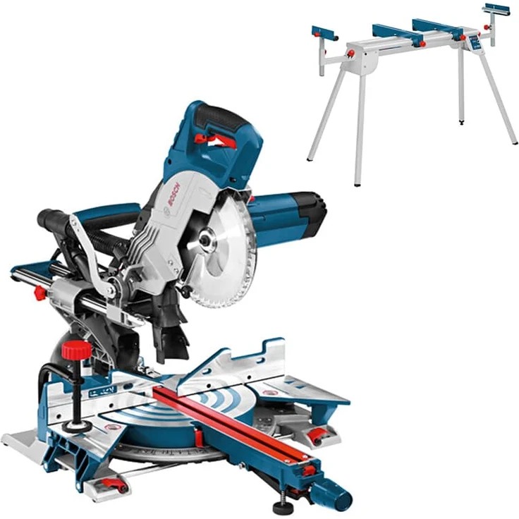 Bosch Kappsäge GCM 8 SJL inkl. Untergestell GTA 2600 Professional (0615990FV8) 312 mm horizontale Schnittkapazität 2-Punkt Staubabsaugung Tiefenanschlag – Bild 2