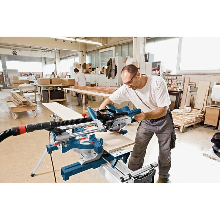 Bosch Kappsäge GCM 8 SJL inkl. Untergestell GTA 2600 Professional (0615990FV8) 312 mm horizontale Schnittkapazität 2-Punkt Staubabsaugung Tiefenanschlag – Bild 7