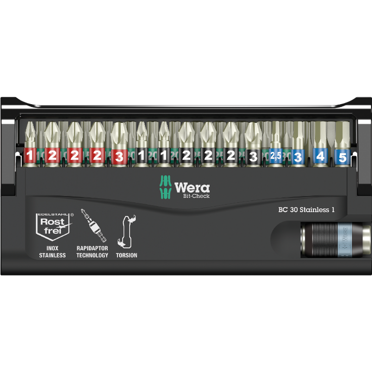 Wera Bit-Sortiment, Bit-Check 30 Stainless 1, 30-teilig, 05071109001 – Bild 2