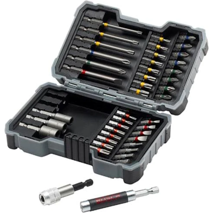 Bosch Professional Bit- und Steckschlüssel-Set 43-teilig, Schlitz, Kreuzschlitz Phillips, Kreuzschlitz Pozidriv, Innen-Sechskant, inkl. Schnellwechseluniversalhalter – Bild 3