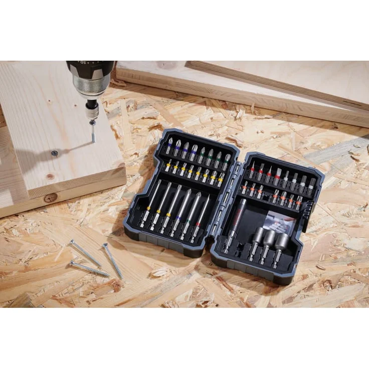 Bosch Professional Bit- und Steckschlüssel-Set 43-teilig, Schlitz, Kreuzschlitz Phillips, Kreuzschlitz Pozidriv, Innen-Sechskant, inkl. Schnellwechseluniversalhalter – Bild 4