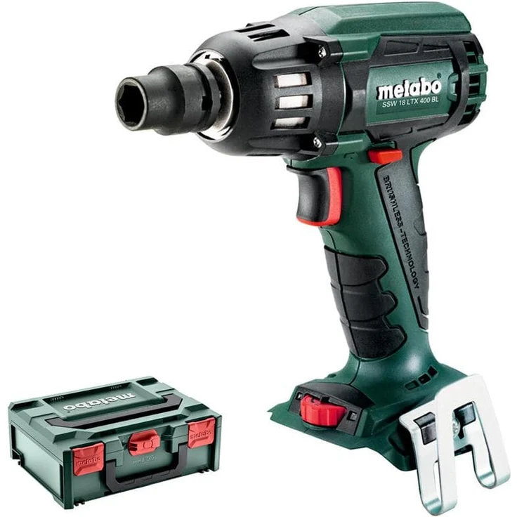 Metabo Akku Schlagschrauber SSW 400 18 LTX BL ohne Akku / Ladegerät Akkuspannung: 18 V, Max. Schraubengröße: M20 , Max. Leerlaufdrehzahl: 0 - 2150 /min, metaBOX 145 – Bild 1