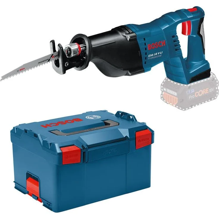 Bosch Professional Professional 18V System Akku Säbelsäge GSA 18 V-LI (Hublänge 28 mm, ohne Akkus und Ladegerät, in L-BOXX) – Bild 1