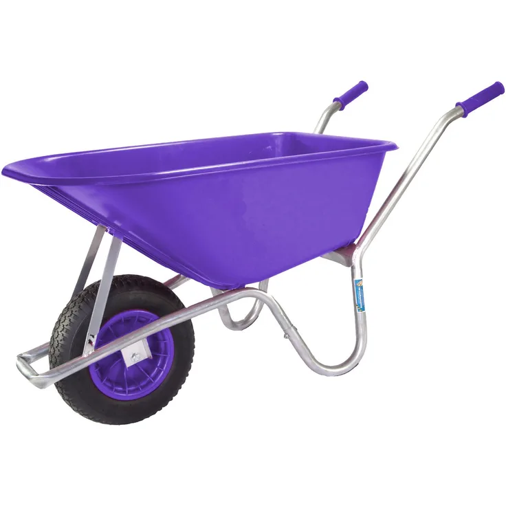 Schubkarre PP100 l violett Tragkraft 250 kg Gartenschubkarre Schiebkarre