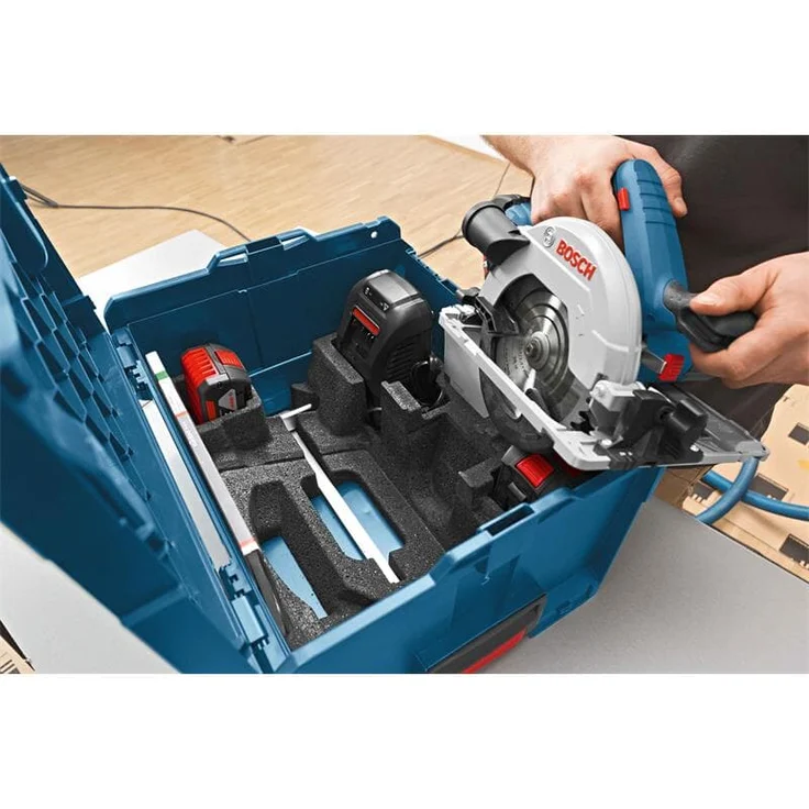 Bosch Professional 18V System Akku Kreissäge GKS 18V-57 G (Sägeblatt-: 165 mm, Schnitttiefe: 57 mm, ohne Akkus und Ladegerät, in L-BOXX) – Bild 4