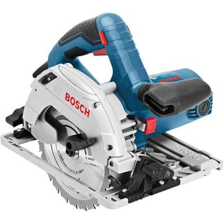 Bosch Professional Handkreissäge GKS 55+ G (1.350 Watt, inkl. 1x Sägeblatt, Innensechskant, Parallelanschlag, Vakuumadapter, im Karton) – Bild 2
