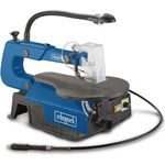 Scheppach Dekupiersäge Deco Flex mit flexibler Welle (125 W, Schnitthöhe 50mm, Schnitttiefe 405mm, Staubabsaugung) ? Modellbau-Laubsäge Metall mit Schnellspanner und LED Arbeitsleuchte