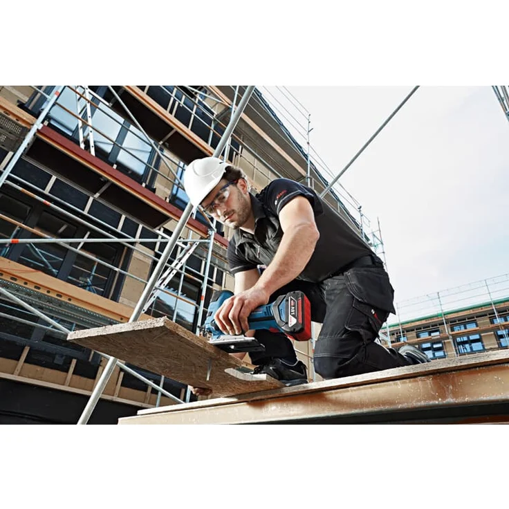 Bosch Professional 18V System Akku Stichsäge GST 18 V-LI S (Stabversion, Schnitttiefe in Holz-Alu-Metall: 120-20-8 mm, 3 Stichsägeblätter, Spanreißschutz, ohne Akkus und Ladegerät, in L-BOXX) – Bild 7
