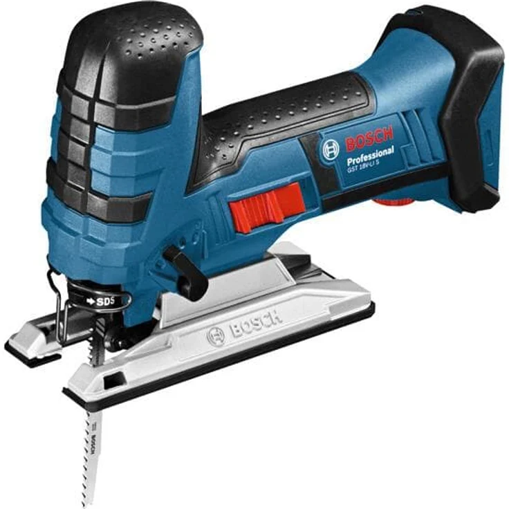 Bosch Professional 18V System Akku Stichsäge GST 18 V-LI S (Stabversion, Schnitttiefe in Holz-Alu-Metall: 120-20-8 mm, 3 Stichsägeblätter, Spanreißschutz, ohne Akkus und Ladegerät, in L-BOXX) – Bild 4