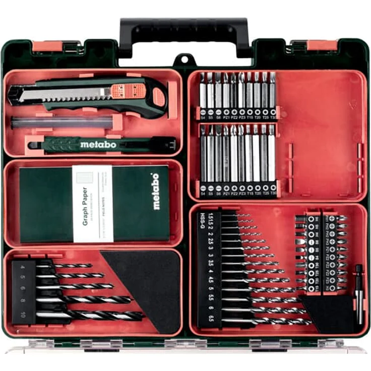 Metabo 10,8 V Akku Bohrschrauber Set PowerMaxx BS, 2x 2,0 Ah Akkus Ladegerät, im Koffer, mit Zubehör-Set 600080880 – Bild 3