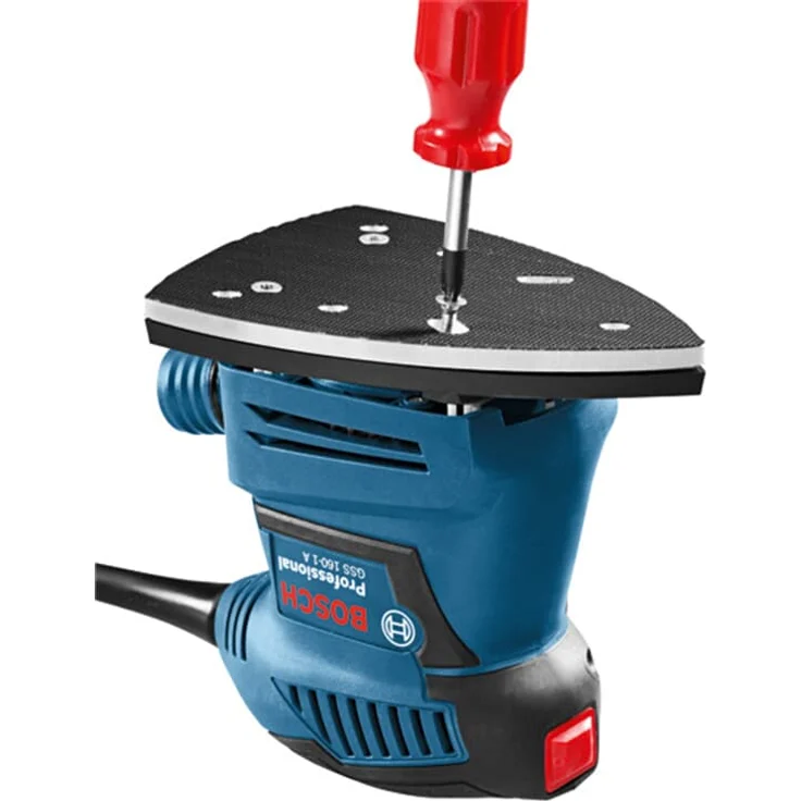 Bosch Professional Schwingschleifer GSS 160-1 A Multi (180 Watt, 1,6 mm Schwingkreis-Ø, in L-BOXX) 24000 U-min 12000 U-min Klett-Fix-System Staubabsaugung – Bild 6