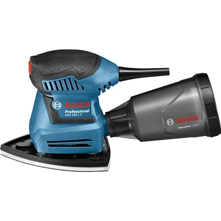 Bosch Professional Schwingschleifer GSS 160-1 A Multi (180 Watt, 1,6 mm Schwingkreis-Ø, in L-BOXX) 24000 U-min 12000 U-min Klett-Fix-System Staubabsaugung – Bild 5