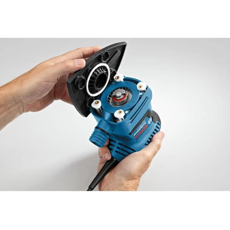 Bosch Professional Schwingschleifer GSS 160-1 A Multi (180 Watt, 1,6 mm Schwingkreis-Ø, in L-BOXX) 24000 U-min 12000 U-min Klett-Fix-System Staubabsaugung – Bild 4