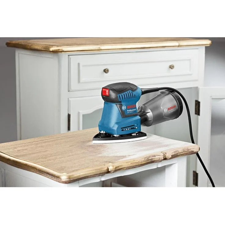 Bosch Professional Schwingschleifer GSS 160-1 A Multi (180 Watt, 1,6 mm Schwingkreis-Ø, in L-BOXX) 24000 U-min 12000 U-min Klett-Fix-System Staubabsaugung – Bild 9