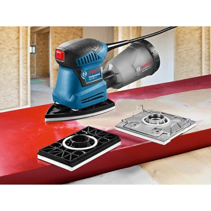 Bosch Professional Schwingschleifer GSS 160-1 A Multi (180 Watt, 1,6 mm Schwingkreis-Ø, in L-BOXX) 24000 U-min 12000 U-min Klett-Fix-System Staubabsaugung – Bild 10
