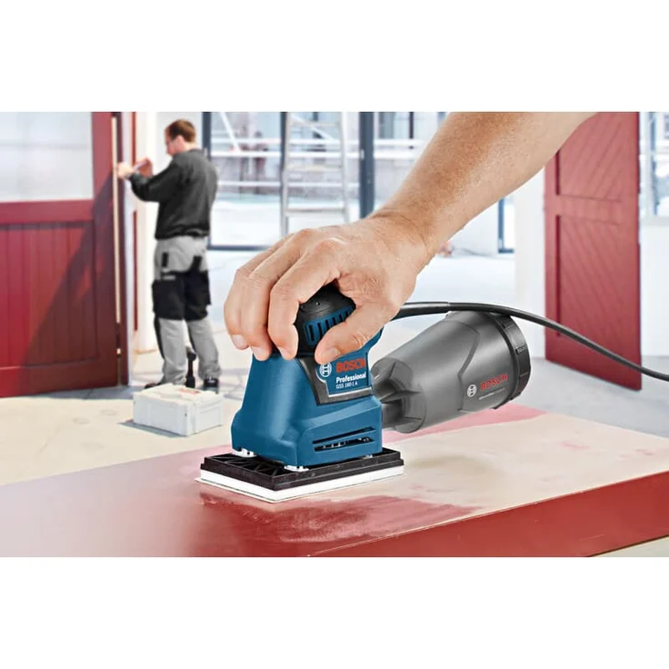 Bosch Professional Schwingschleifer GSS 160-1 A Multi (180 Watt, 1,6 mm Schwingkreis-Ø, in L-BOXX) 24000 U-min 12000 U-min Klett-Fix-System Staubabsaugung – Bild 8