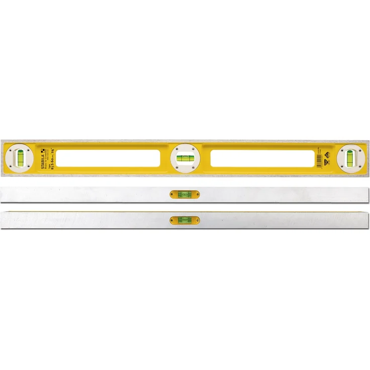STABILA Wasserwaage Type 83 S, 100 cm, extrem robustes Alu-Druckgussprofil, 1 Horizontal-Libelle, 2 Vertikal-Libellen, Grifföffnungen, Made in Germany – Bild 4