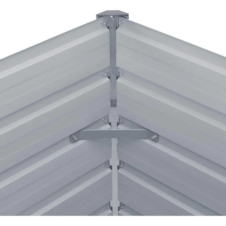 vidaXL Hochbeet 160 x 80 x 77 cm Verzinkter Stahl Grau – Bild 5
