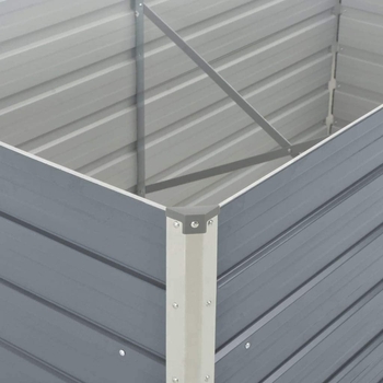 Hochbeet In Acciaio Zincato 480x80x77 Cm - Aiuola Rialzata Da Giardino - Foto 8