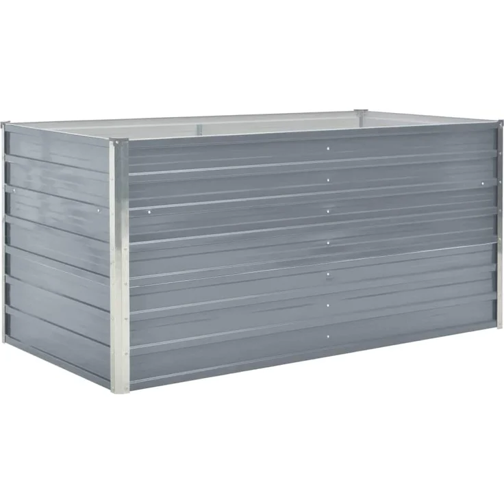 vidaXL Hochbeet 160 x 80 x 77 cm Verzinkter Stahl Grau – Bild 2