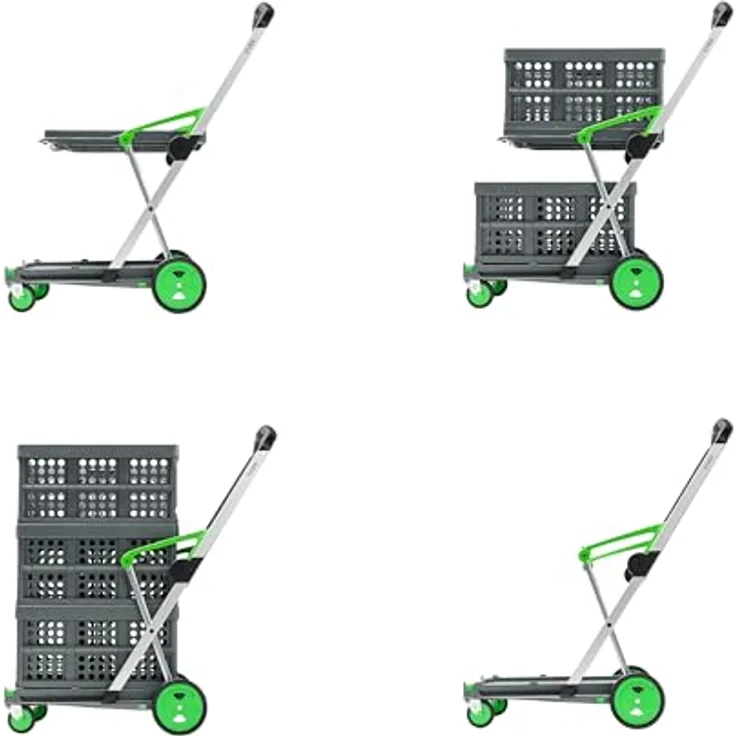 Clax Transportwagen, Klappmobil (60 kg), stabil aus Aluminium und Kunststoffen, praktisch zusammenklappbar – Bild 3
