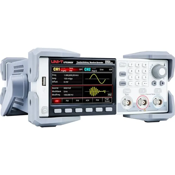 UNI-T UTG2062X Funktionsgenerator, 60 MHz, 2 Kanal mit Touchscreen und DDS-Technologie