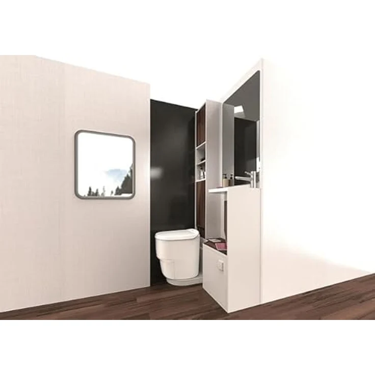Clesana C1 Wasserlose Verschweißtoilette, Mobil, Hygienisch, Belastbar bis 150 kg, 51,6 x 36,3 x 51,5 cm – Bild 2