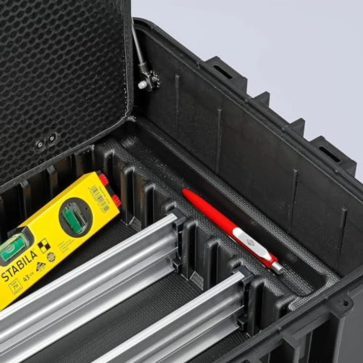 Knipex 00 21 37 LE Werkzeugkoffer Robust45 mit integrierten Rollen und Teleskopgriff leer, Schwarz – Bild 5