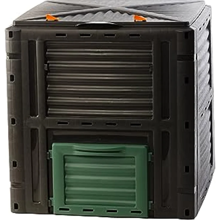 2friends Premium Garten Komposter Schnellkomposter 450L, Stabiler Kunststoff, Klappdeckel, Thermokomposter für Garten/Küchenabfälle, 100% Recycelt, EU - Robuster Komposter für schnelle Kompostierung in grün – Bild 1