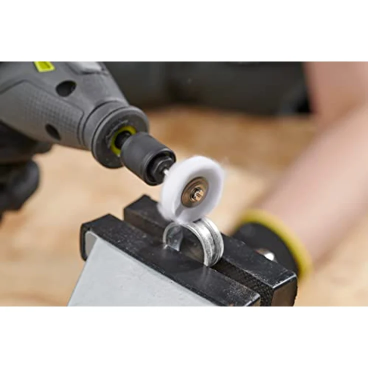 Ryobi 25 mm Polierscheibe aus Filz, weißes Polierrad für Polierarbeiten – Bild 3