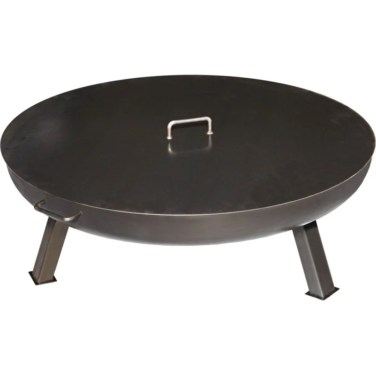 Buschbeck Deckel für Feuerschale Ø 80 cm, aus Natureisen, ideal zum Abdecken und schnellen Erlöschen des Feuers