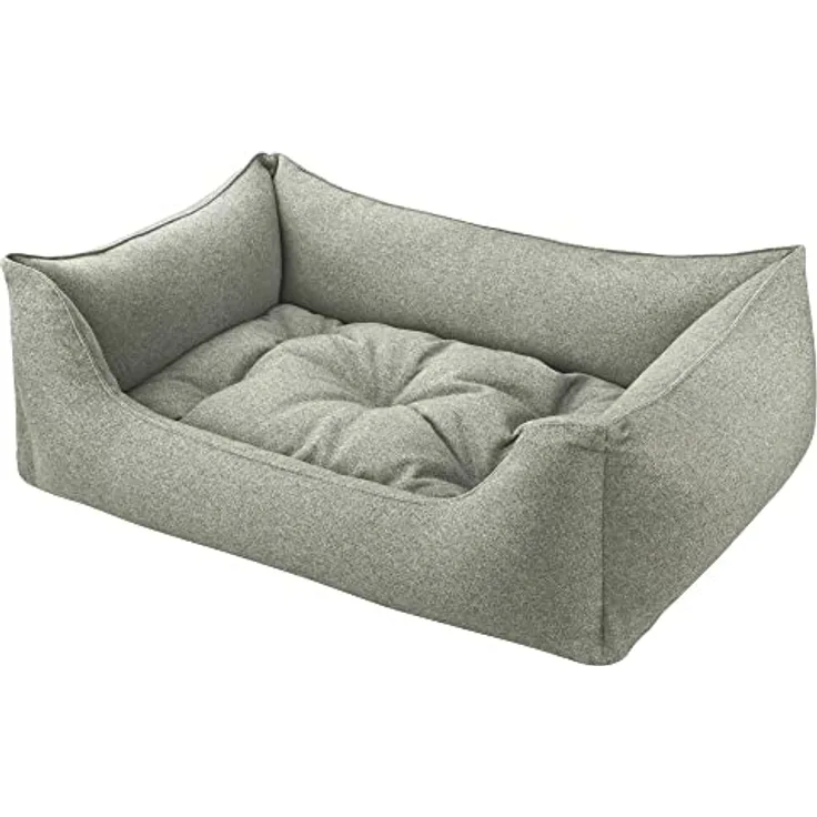 Dandy Dog Hundebett Filz Hellgrau - abziehbar Bezug und Füllung waschbar hochwertige robuste filzoptik Made in Germany - Größe M