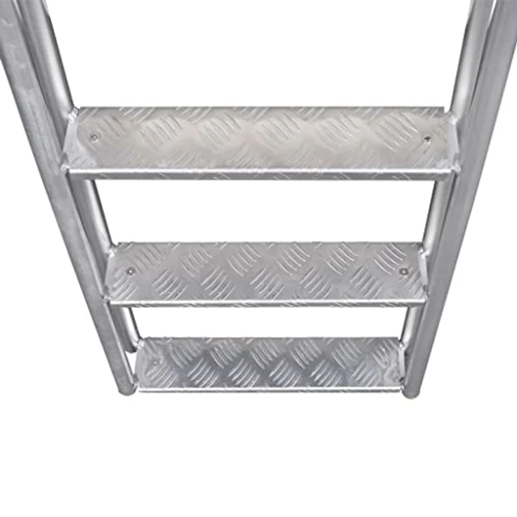 vidaXL Steg-/Poolleiter 4-stufig Aluminium 170 cm – Bild 5