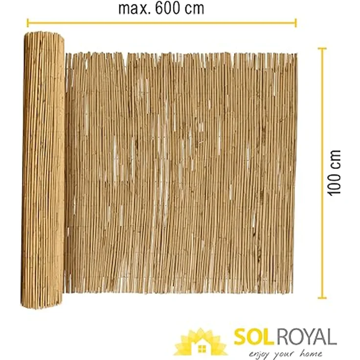Sol Royal SolVision S36 Sichtschutzmatte Schilf 100cm, 600cm – Bild 7