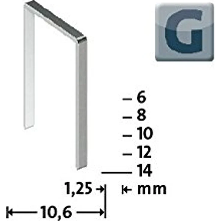 Novus Flachdrahtklammern für Hammertacker 10 mm, 5000 Klammern vom Typ G 11-10, aus verzinktem Stahldraht - Preisvergleich – Bild 2