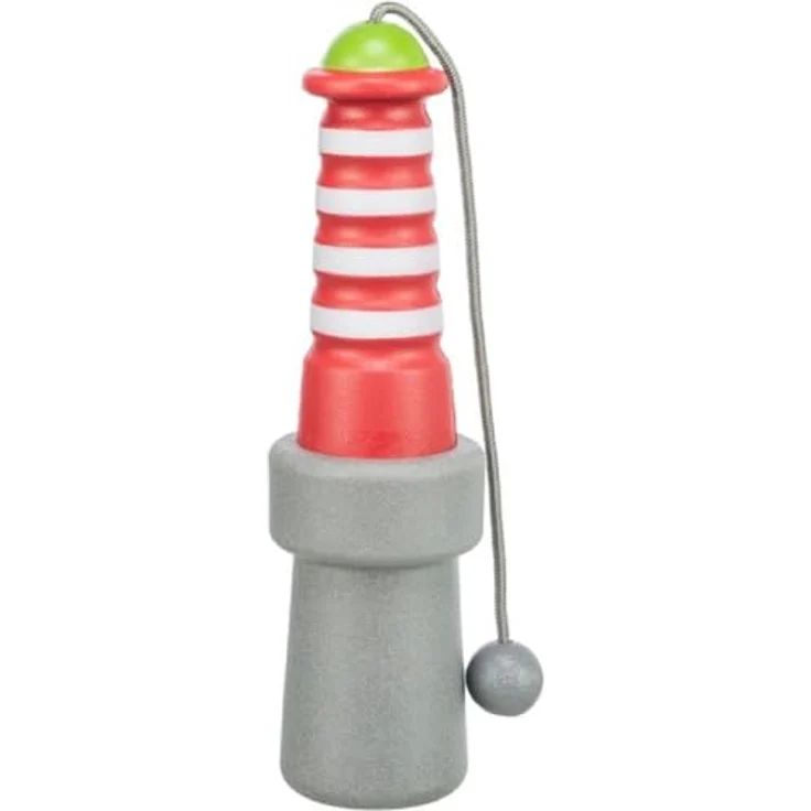 TRIXIE Aqua Toy Leuchtturm 26cm, Apportier-Wasserspielzeug in greifbarer Form, blau – Bild 1
